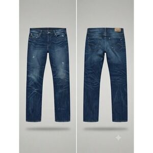 Polo Ralph Lauren Jeans Womens 30 Blue‎ Astor Slim Boyfriend Distressed Denim RL